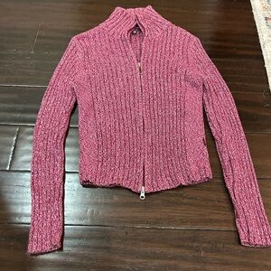 Street One Women's Pink Zipper Sweater M